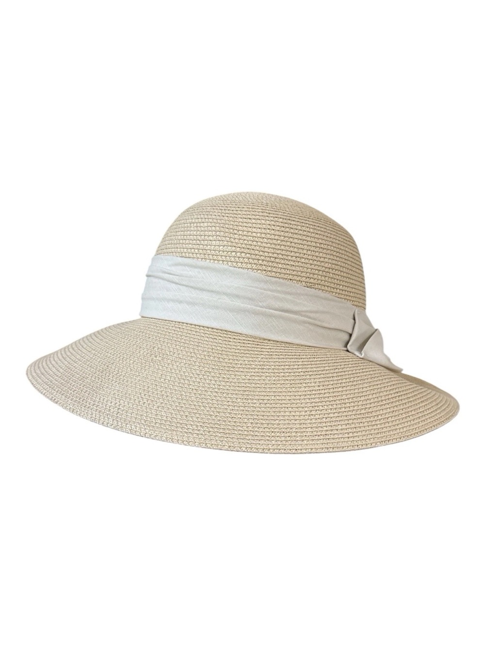 FURTALK Wide Brim Sun Hat Bow Accent Beach Resort Coastal Grandma